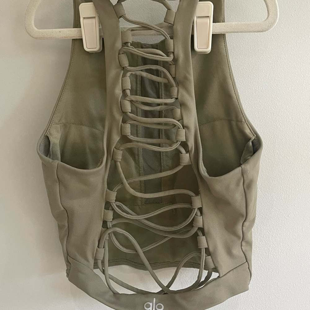 ALO Yoga Sage Green Strappy Tank